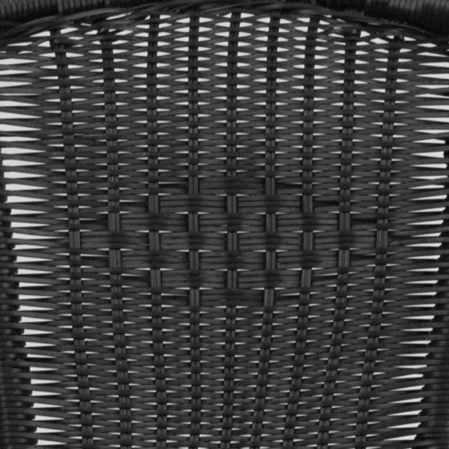 Emma + Oliver Indoor/Outdoor Stacking Rattan Restaurant Patio Chairs, Set of 2, Gray