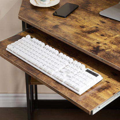 Brown Triangle Corner Desk, Office/Computer/Writing Desk for Student Apartments