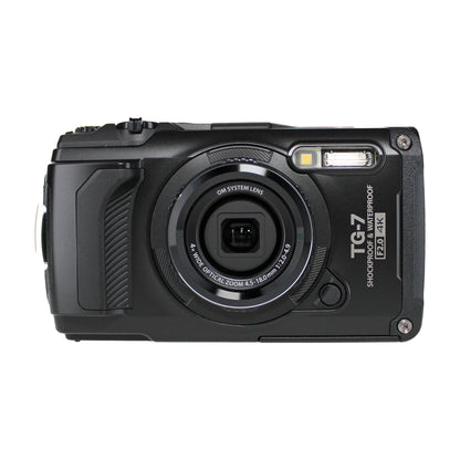OM SYSTEM Tough TG-7 Red Underwater Camera, 44x Macro Shooting, 12MP, Float Strap, 64GB Card