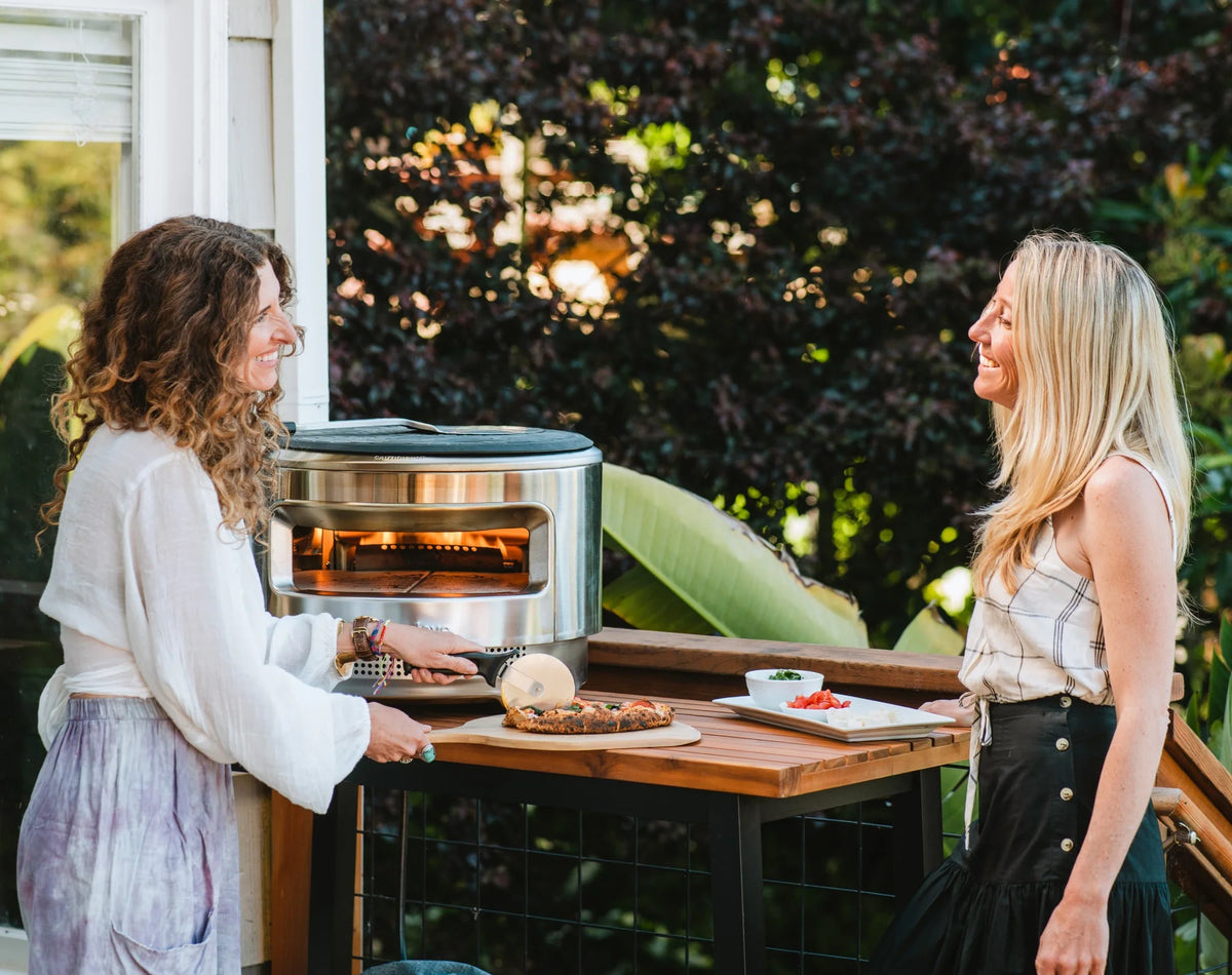 Solo Stove Pi Pizza Oven, Wood & Gas Burner | Incl. Stainless Steel Outdoor Pizza Maker, Wood Burning Assembly, Gas Burner, Cordierite Pizza Stone (13 mm thick), H: 15.125 in x Dia: 20.5 in, 30.5 lbs