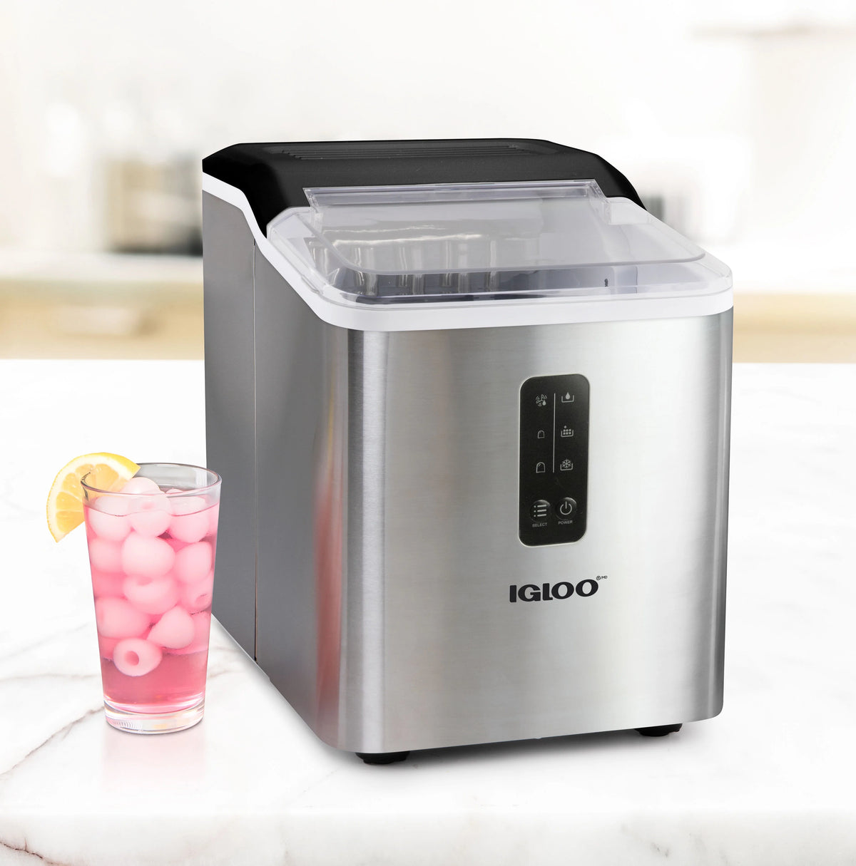 Igloo Automatic Ice Machine Self Cleaning Countertop Ice Maker for Water Bottle & Drinks, Aqua