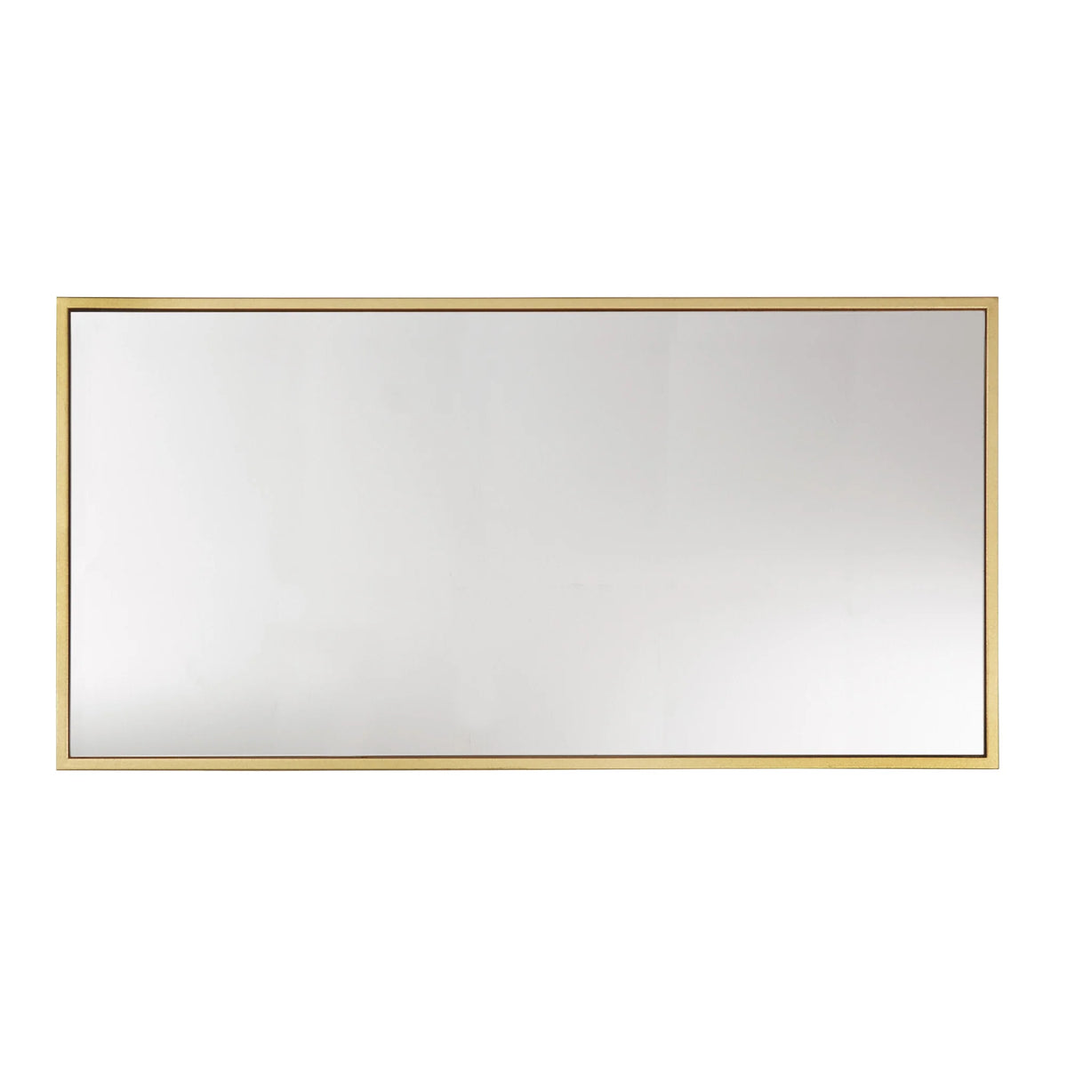 Weston Home Ditmas Glam Peony and Ginkgo Rectangular Coffee Table with Mirror Top, Gold
