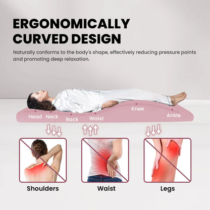 Lash Bed Foam Topper, Massage Table Memory Foam Topper, Ergonomic Curved Mattress Topper Lash Bed Cushion for Beauty Salon (71 Inches X 23.6 Inches(180cm X 60cm))