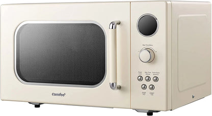 Comfee' Retro Microwave with LED digital display, 0.9 Cu. ft, 900W, Apricot, CM-M092AAT