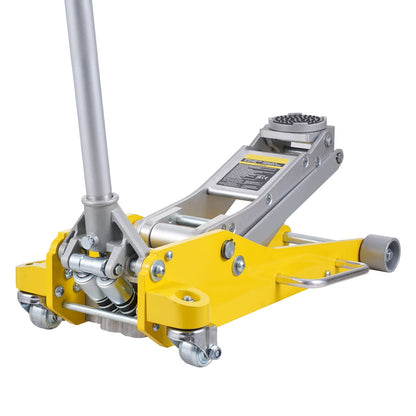 KFFKFF Low Profile Floor Jack, 3 Ton Capacity, Dual Piston Fast Lift, Hydraulic Auto Jack, 3.7"-18.3" Lift Height Range