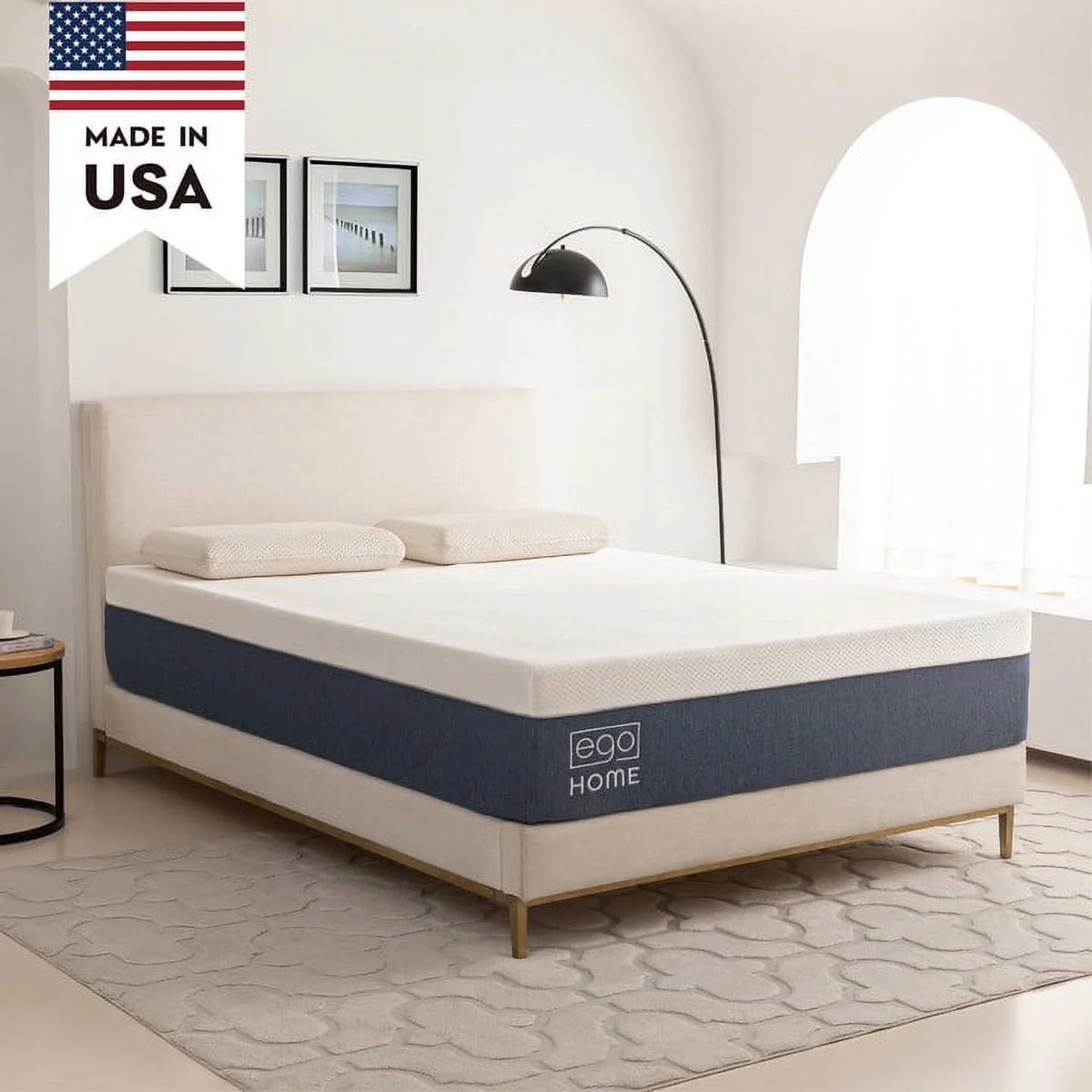 MLILY EGOHOME King Mattress in a Box, 14 inch Cooling Gel Memory Foam Mattress, Beds in a Box, Medium
