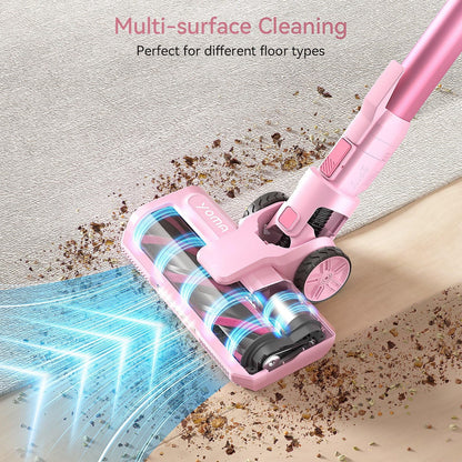 YOMATECH Cordless Vacuum Cleaner, 30Kpa/365W Powerful Stick Vacuum, 6 in 1 Lightweight Vacuum Cleaners for Home Hardfloor Carpet Pet Hair