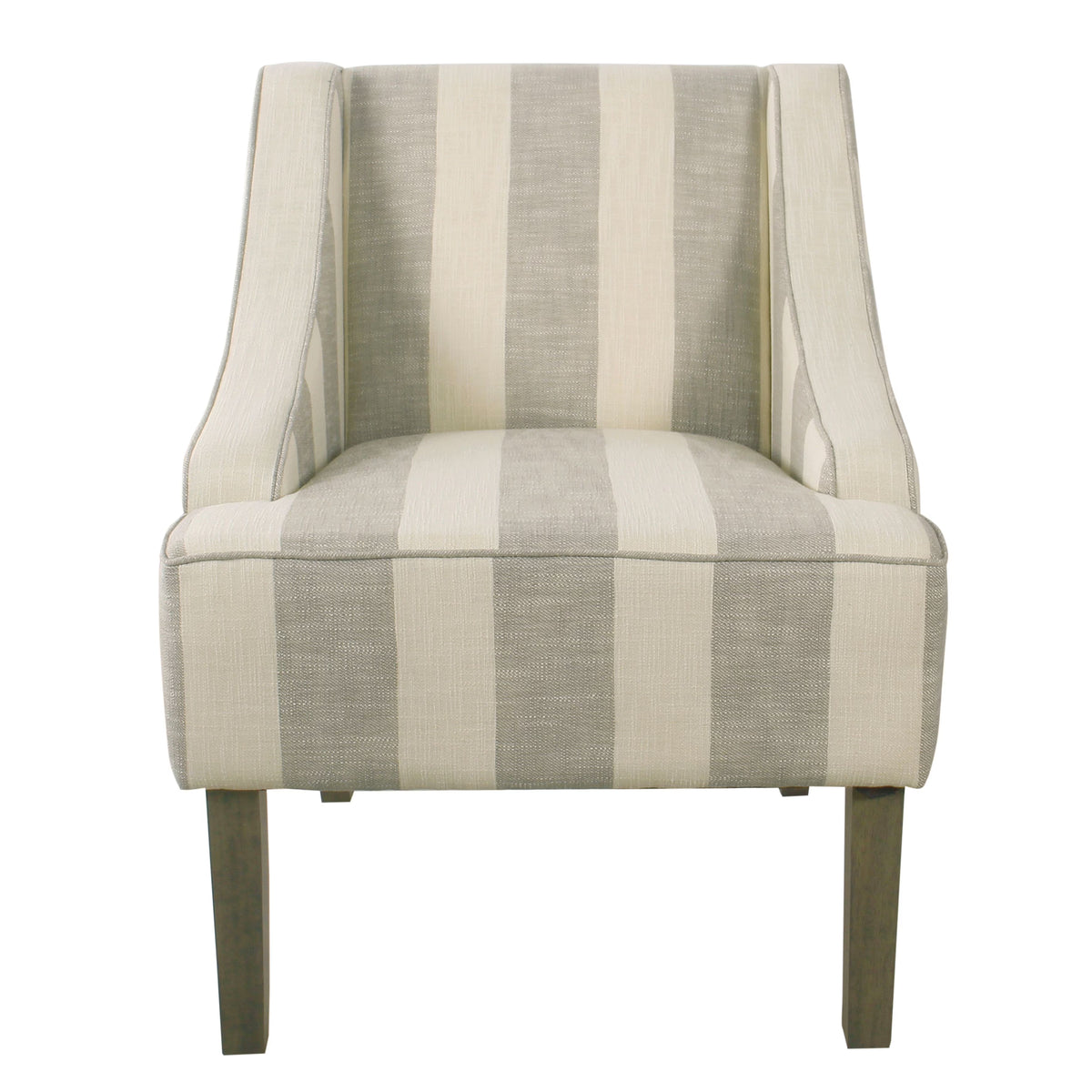 HomePop Classic Swoop Accent Chair - Blue and White Damask