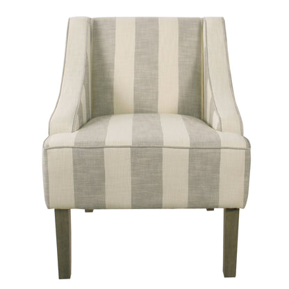HomePop Classic Swoop Accent Chair - Blue and White Damask