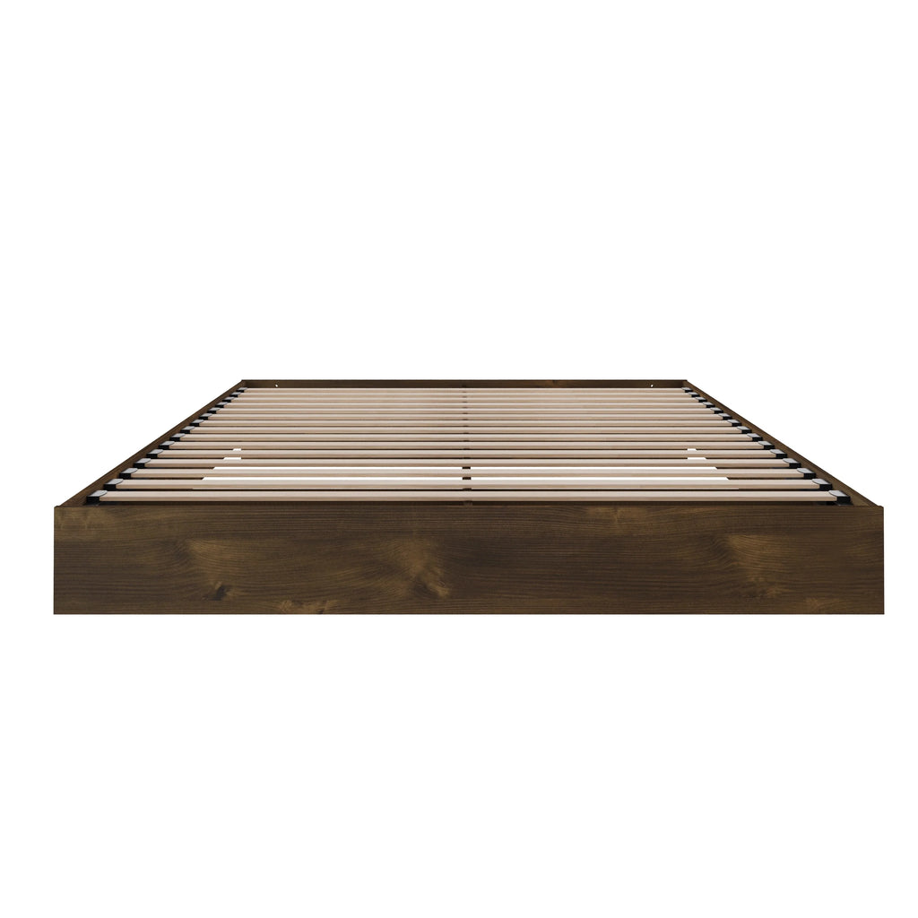 Nexera Full Size Platform Wood Bed Frame, Walnut