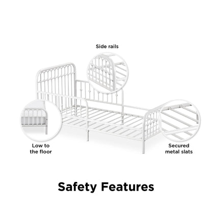 Little Seeds Monarch Hill Ivy Metal Toddler Bed, Gold