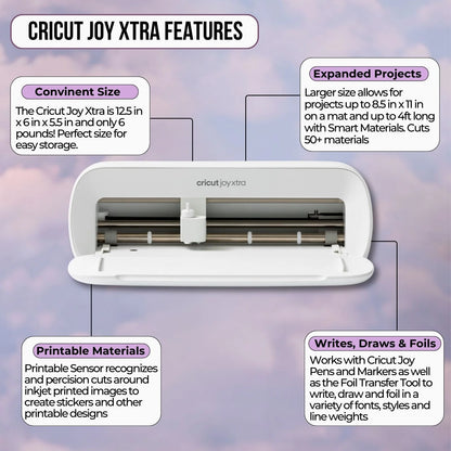 Cricut Joy Xtra Die-Cutting Machine Sticker Edition Bundle, White- New Walmart Exclusive