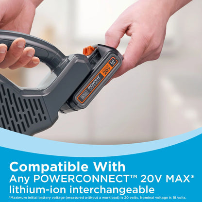 BLACK+DECKER POWERSERIES+ 20V MAX* Cordless Stick Vacuum Kit, for Carpet and Hard Floors, Convertible to Handheld, 44 Minute Run-time, for Daily Cleaning, BHFEA18D1