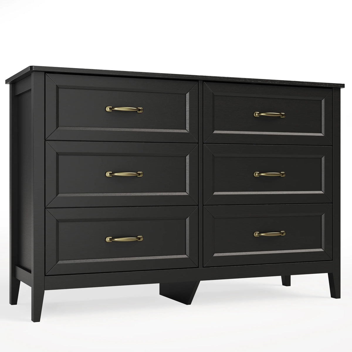 White Dresser, Lofka 6 Drawer Dresser for Bedroom, Chests of Drawers for Living Room, White?? Brown