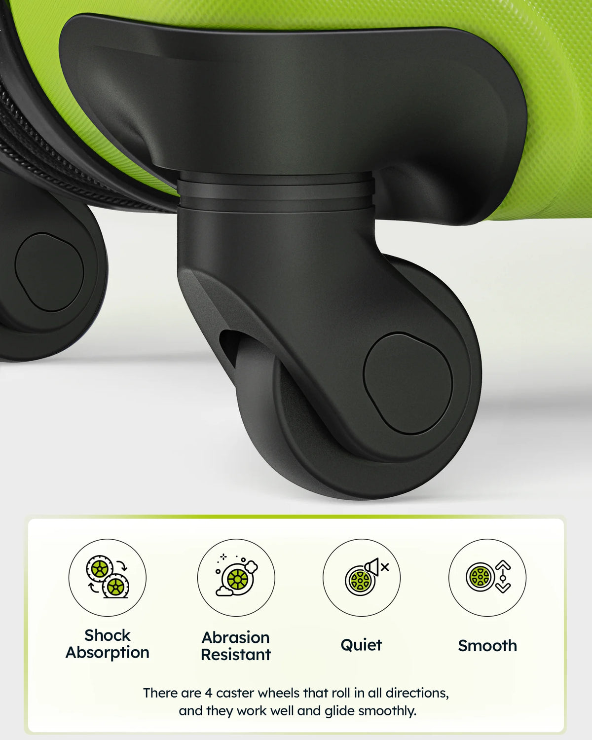 3 Piece Luggage Sets Hard Shell Suitcase Set with Spinner Wheels for Travel Trips Business 20" 24" 28", Rose Gold