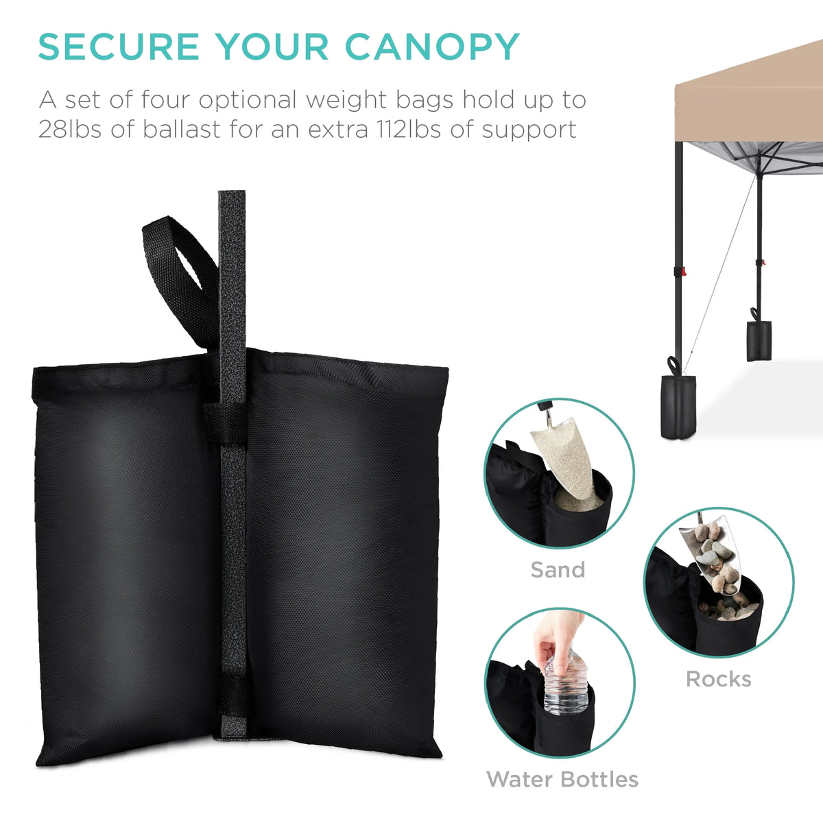Best Choice Products 12x12ft Easy Setup Pop Up Canopy w/ 1-Button Setup, Wheeled Case, 4 Weight Bags - Navy Blue