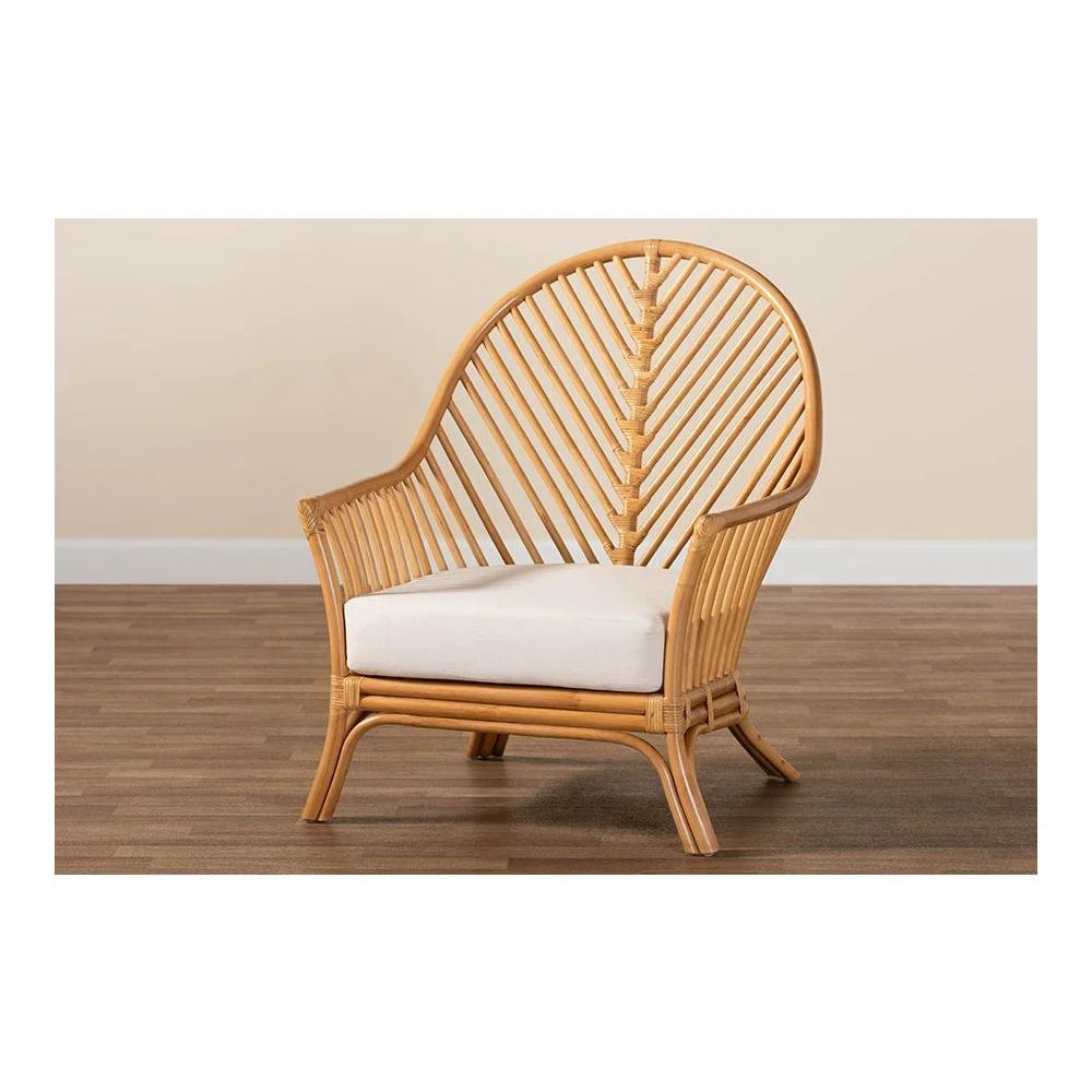 bali & pari Lisabon Bohemian Light Honey Rattan Arm Chair
