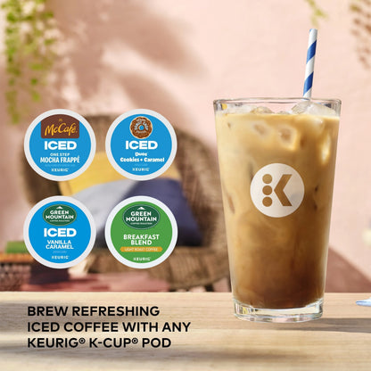 Keurig K-Iced Essentials Iced and Hot Single-Serve K-Cup Pod Coffee Maker, White