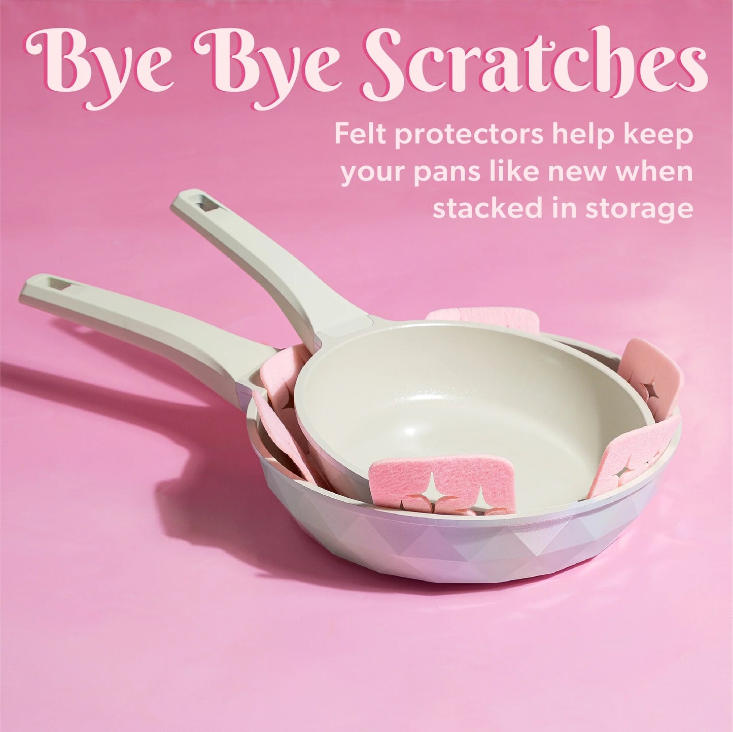 Paris Hilton 10-Piece Ceramic Nonstick Cast Aluminum Cookware Set, Clean Ceramic? Coating, Faceted Pink Design