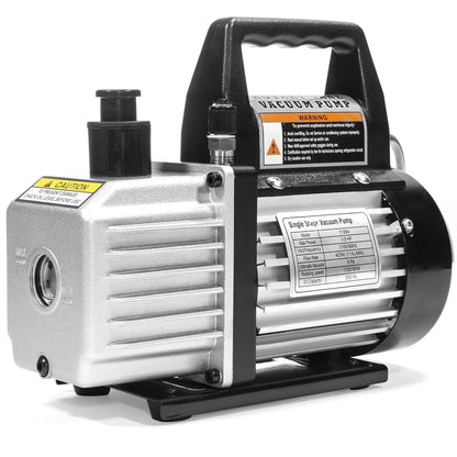 AC Repair Complete Set Vacuum Pump HVAC A/C Refrigeration Manifold Gauge R134 Tap & Leak Detector Carrying Bag