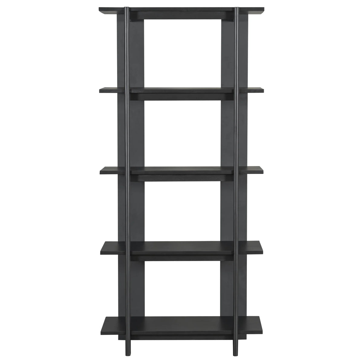 Christopher Knight Home 4-Tier Open Bookcase, 70.2" Solid Acacia Wood Modern Display Bookshelf, Ebonized Finish