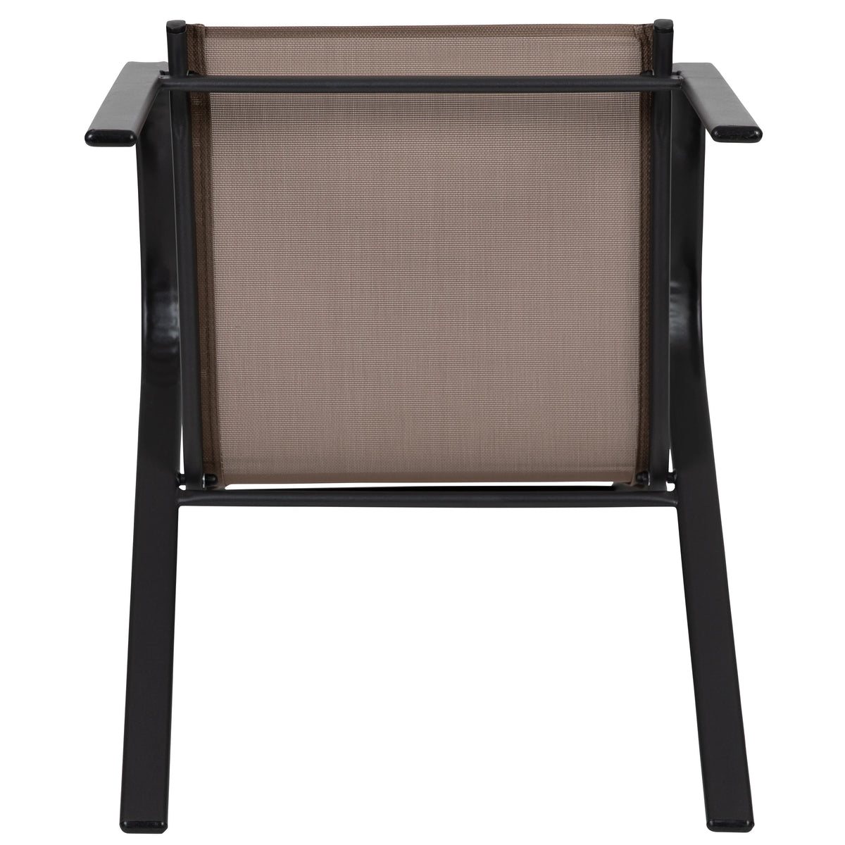 Emma + Oliver 4 Pack Gray Outdoor Stack Chair with Flex Comfort Material - Patio Stack Chair