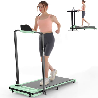 ANCHEER Portable Folding Walking Pad 300lb, 7.5 MPH Under Desk Treadmill with Remote Control & LED Display,2 in 1 Walking Pad Treadmill for Home/Office/Exercise(Pink)