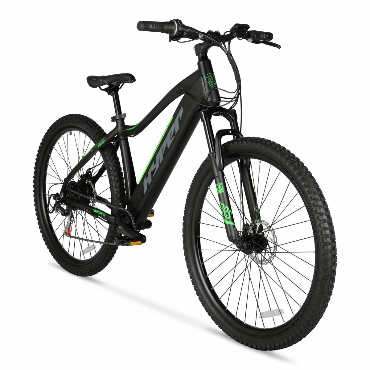 29" Hyper Bicycles 36V Class 2 Electric Mountain Bike for Adults, 350W E-Bike Motor, Black