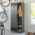 Shelby Tall Garage Storage Cabinet with 1 Door and Hang Rod, Graphite