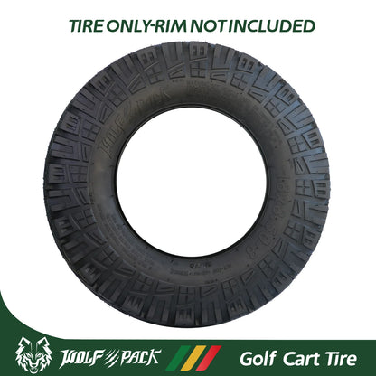 Set 4 WOLF PACK 18X8.50-8 Golf Cart Tires Non-Directional Tubeless Tire Multi-Terrain Tire with Superior Traction and Mud-Resistant Self-Cleaning Tread Design for Long-Lasting Performance