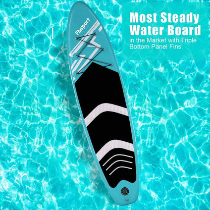 FBSPORT Paddle Board 11'x33"x6" Extra Wide Inflatable Stand Up Paddle Board with SUP Accessories Including Paddle,Backpack,Waterproof Bag,Leash,and Hand Pump