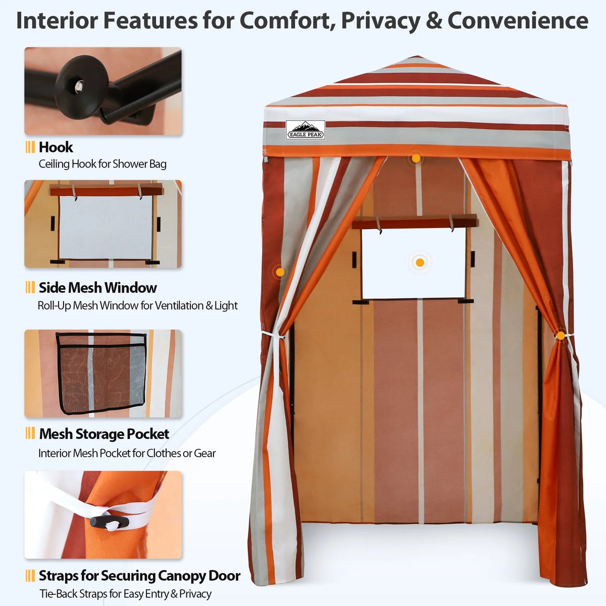 EAGLE PEAK Flex Ultra Compact 4 ft x 4 ft Pop-up Changing Room Canopy, Portable Privacy Cabana