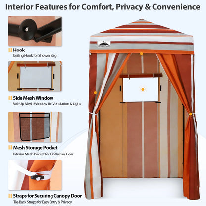 EAGLE PEAK Flex Ultra Compact 4 ft x 4 ft Pop-up Changing Room Canopy, Portable Privacy Cabana