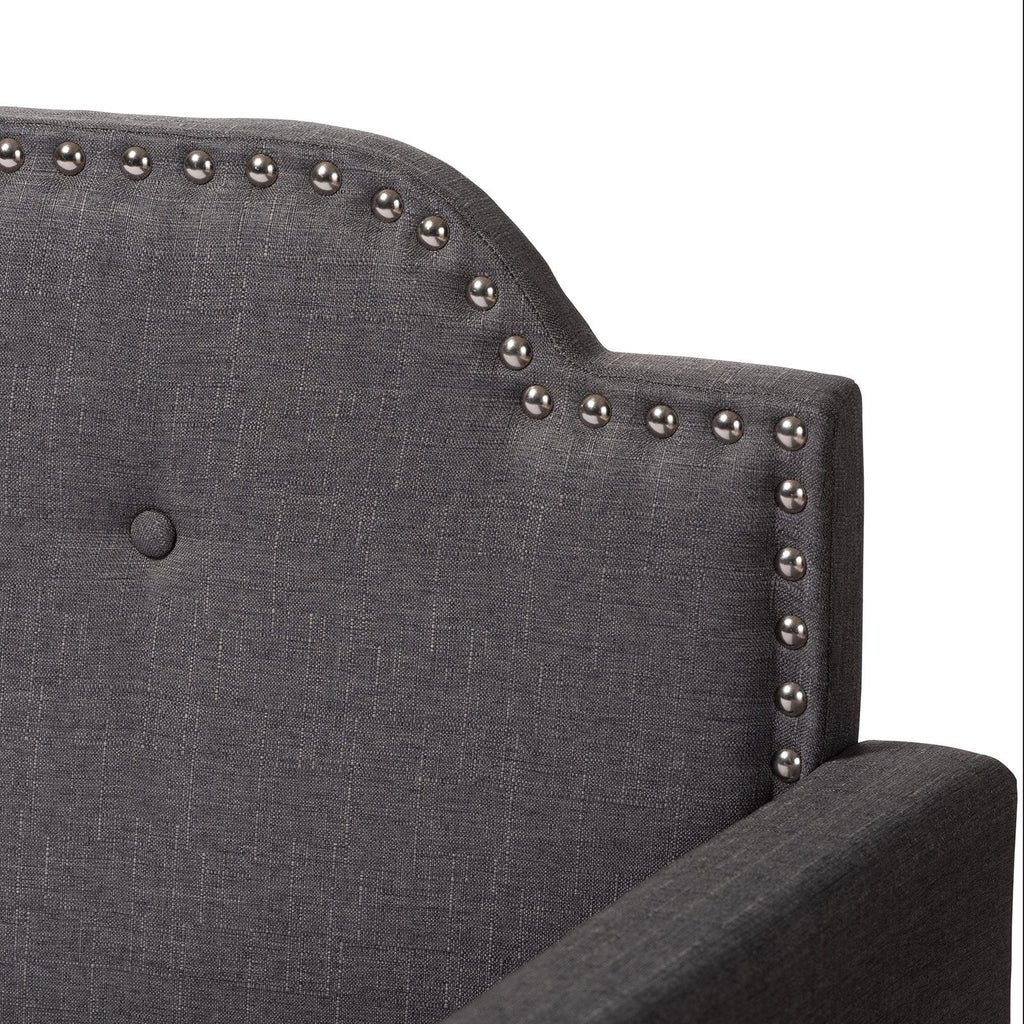 Baxton Studio Packer Modern and Contemporary Grey Fabric Upholstered Twin Size Sofa Daybed