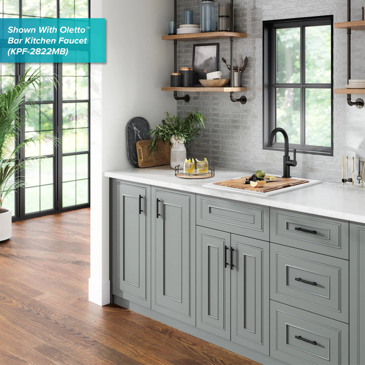 KRAUS Bellucci 18 Granite Composite Workstation Drop-In Top Mount Single Bowl Kitchen Bar Sink in White with Accessories