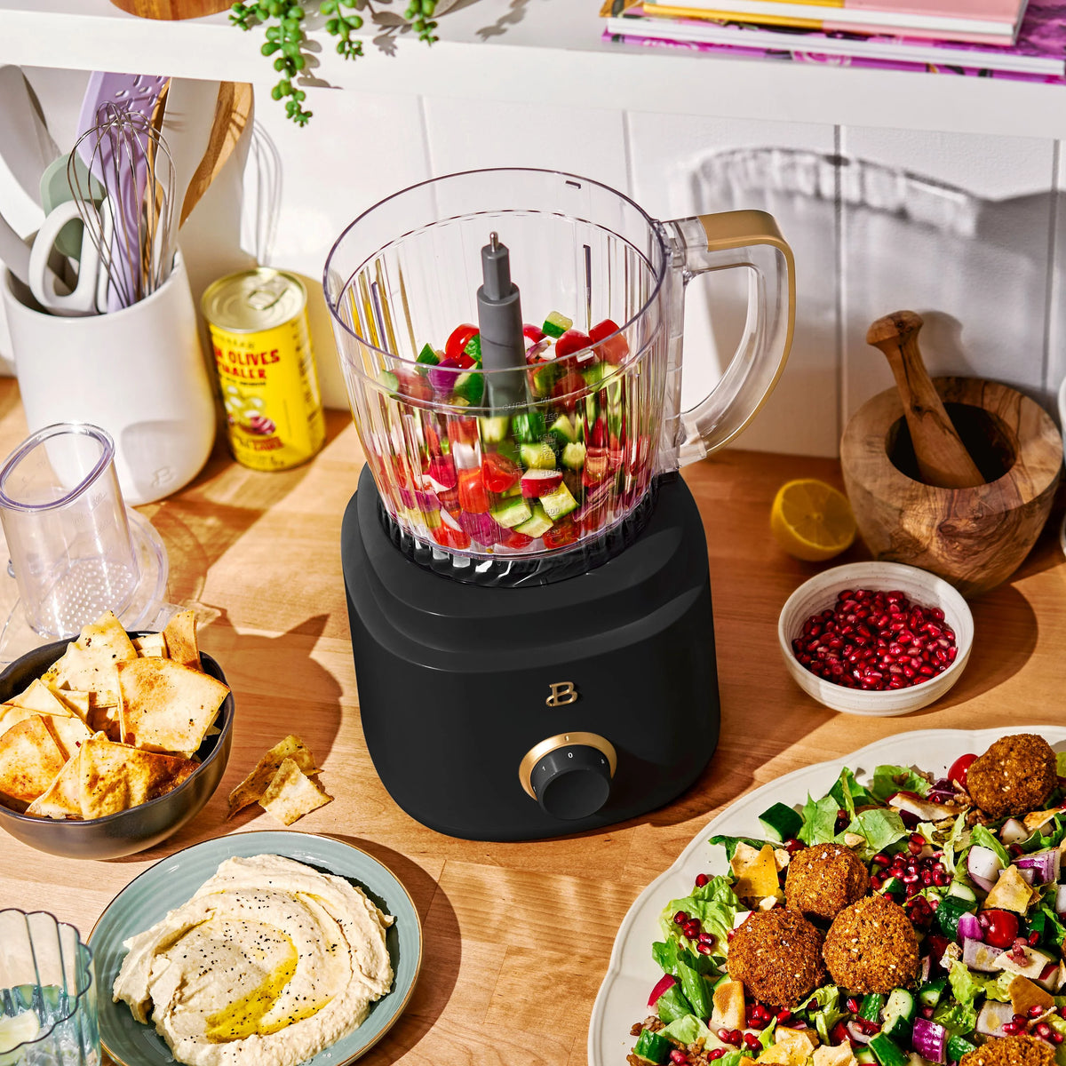 Beautiful 10-Cup Food Processor with Accessories, White Icing by Drew Barrymore