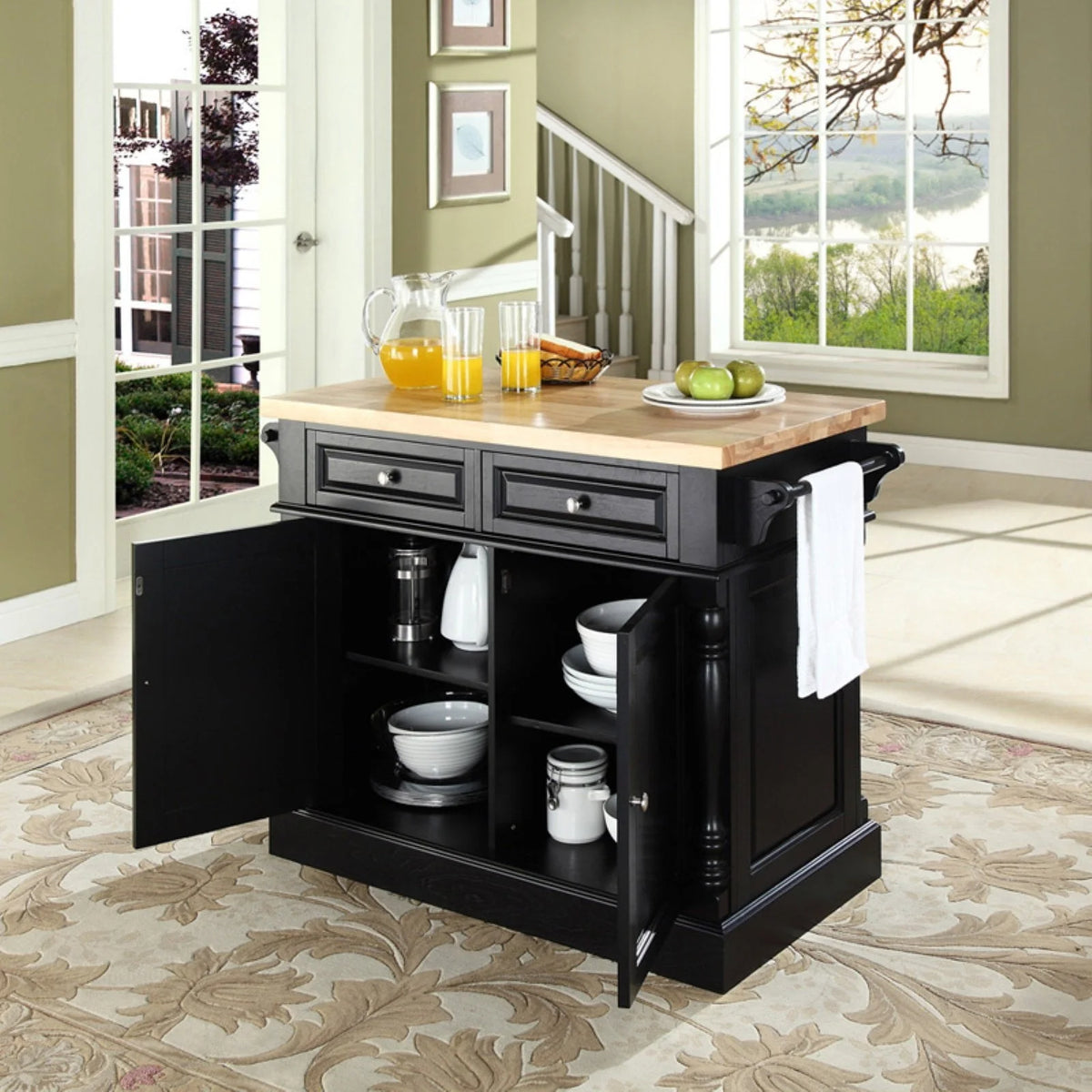 Crosley Butcher Block Top Kitchen Island