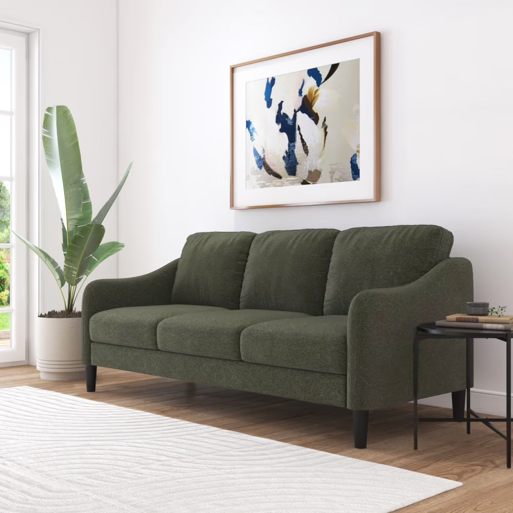 Mainstays Westley Swoop Arm Sofa, Burnt Orange