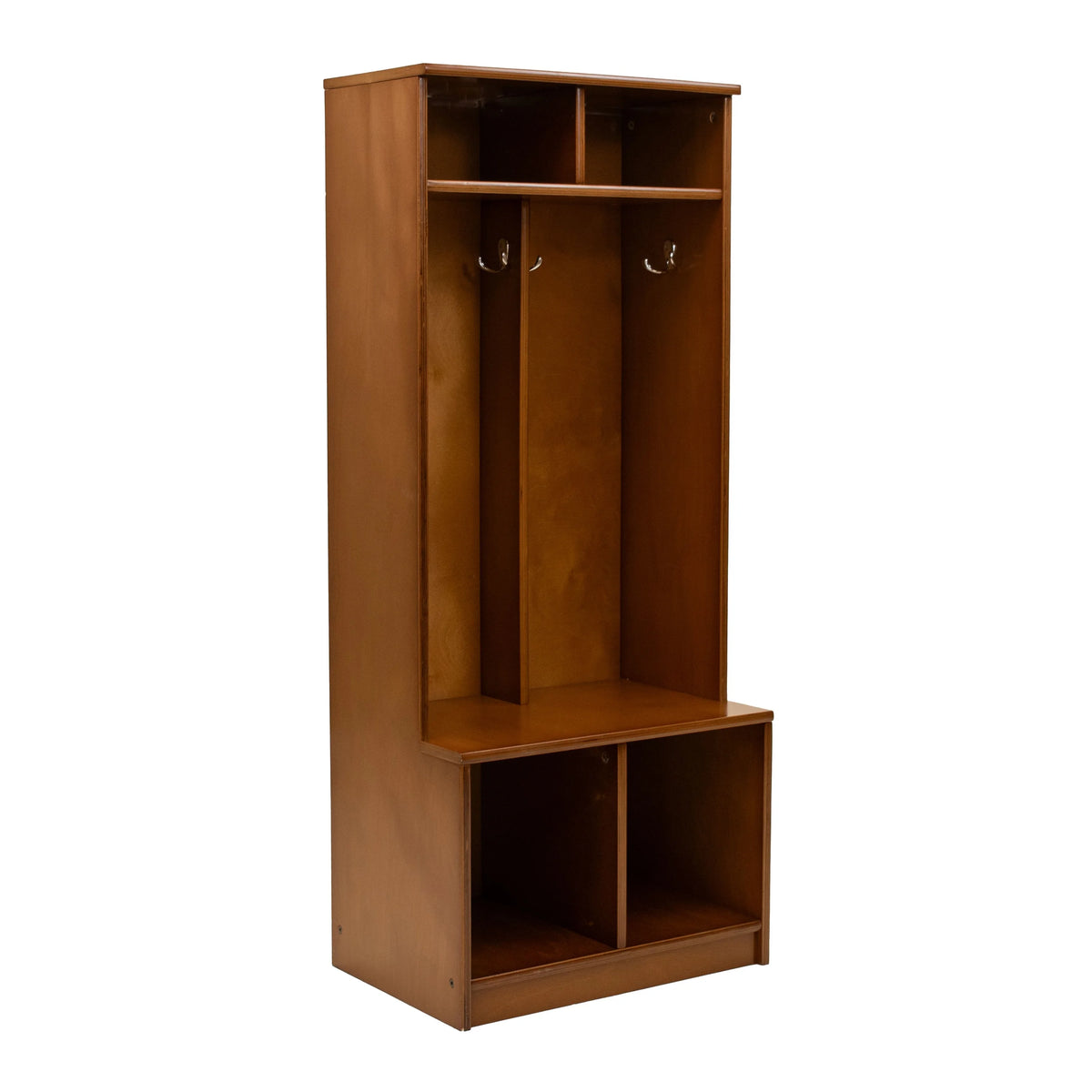 Little Partners Locker Cabinet Cubby Organizer, Learn 'N Store Wooden Classroom Cubbies Compartment Lockers for Storage of Toddlers and Kids Coats, Equipment, Backpacks - Espresso