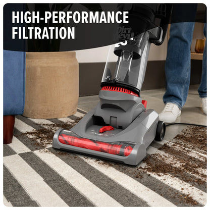 Dirt Devil Performance Pet Bagless Upright Vacuum Cleaner, Pet Friendly, for Carpet & Hard Floors, Above Floor Cleaning, Lightweight, UD76211V, Gray
