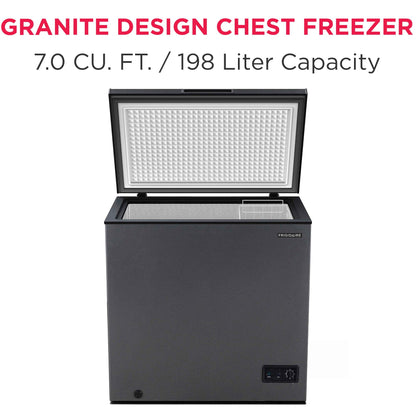 Frigidaire, 5.0 Cu. ft. Chest Freezer, Black Granite Design