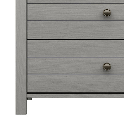Living Essentials by Hillsdale Harmony Wood 6 Drawer Dresser, Matte White