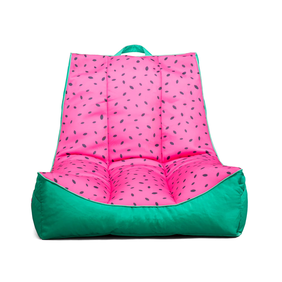 Big Joe Captain's Float No Inflation Needed Pool Lounger with Drink Holder, Tropical Hibiscus Aqua Double Sided Mesh, Quick Draining Fabric, 3 feet