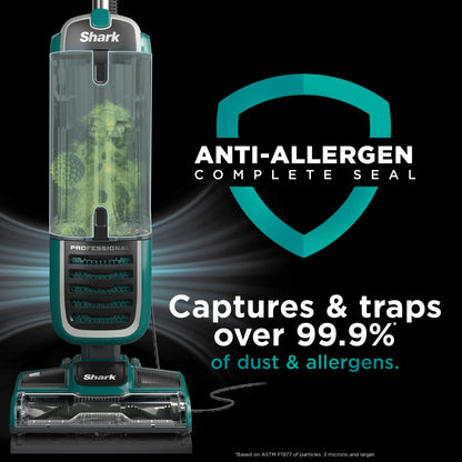 Shark Upright Vacuum, Navigator Swivel Pro Plus, Pet Friendly, Bagless, Powerful Suction, Hard Floor and Carpet, Large Dust Cup, Allergen Control, Swivel Steering, NV250, Green