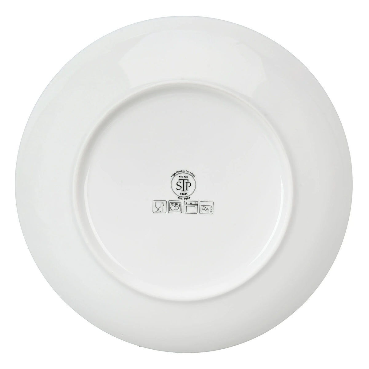 STP GOODS Melodie de Fleurs Bone China Dinnerware Set of 24 Service for 6 24-Piece Dish Set of Plates and Bowls, Blue Gold White