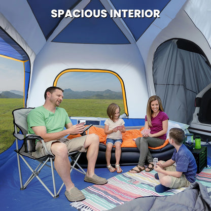 MOPHOTO SUV Tents for Camping 4 People, PU 3000mm Waterproof SUV Tent Attachment Tailgate Tent for Car Jeep Van, Spacious Space 8.2'L x 8.2'W x 7.2'H with 2 Awnings & Double Door