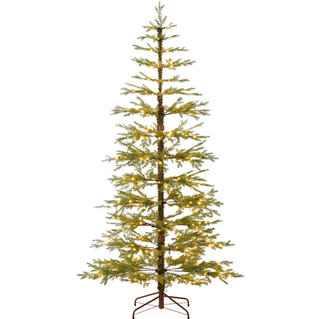 Best Choice Products 4.5ft Pre-Lit Sparse Christmas Tree w/ 100 2-in-1 LED Lights, Cordless Connection, Metal Stand