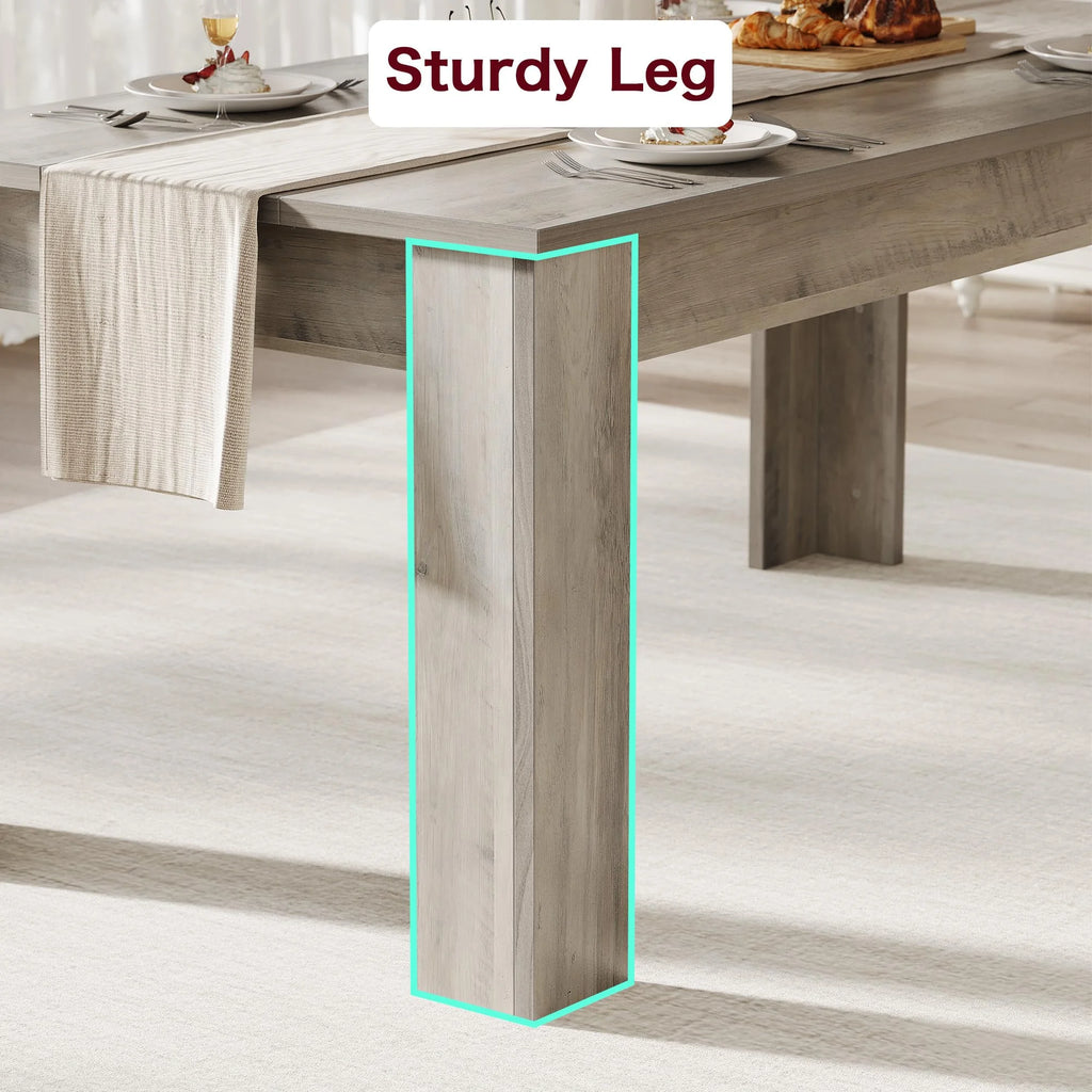 Dining Table for 4-6,63-inch Dining Tables for 4,Farmhouse Kitchen Table with Large Tabletop,Rectangular Dining Room Table,Kitchen Dining Table Dinner Table for Kitchen,Living Room��Only table��