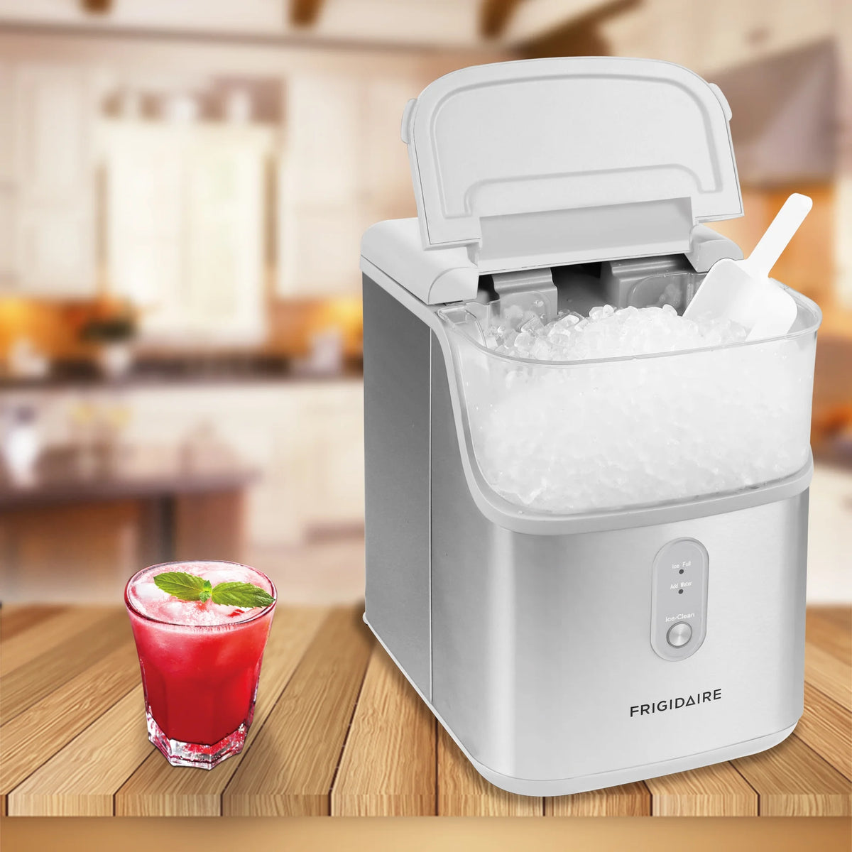Frigidaire, 33 Lbs. Nugget Ice Maker, Black Stainless Steel, EFIC228