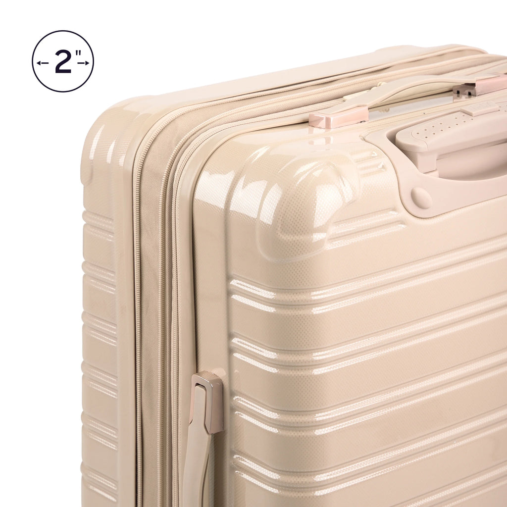 iFLY Hardside Fibertech 3.0 2 Piece Set, 20" Carry-on and 28" Checked Luggage, Gadget Gray